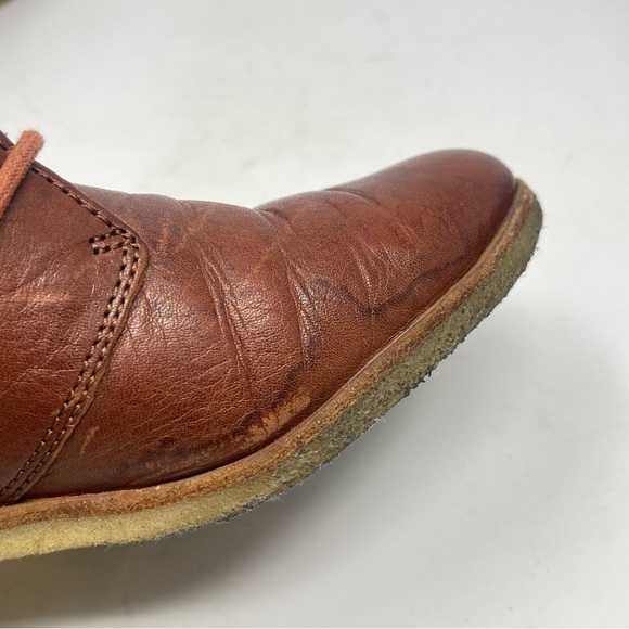 Clarks Originals Booties Womens 7.5 Brown Leather Block Heeled Chukka Lace Up - Picture 11 of 16